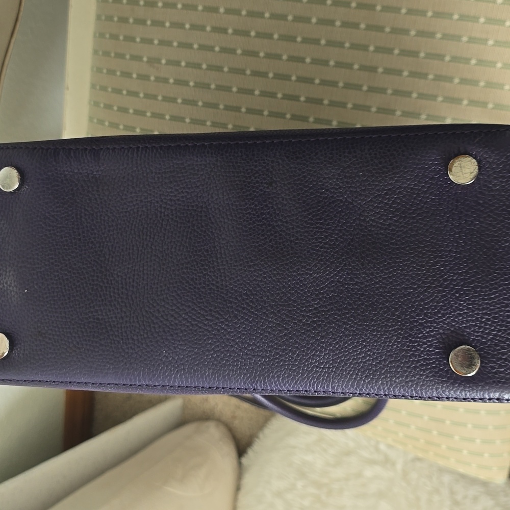 Michael Kors Purple Handbag Dome Satchel - Picture 7 of 8